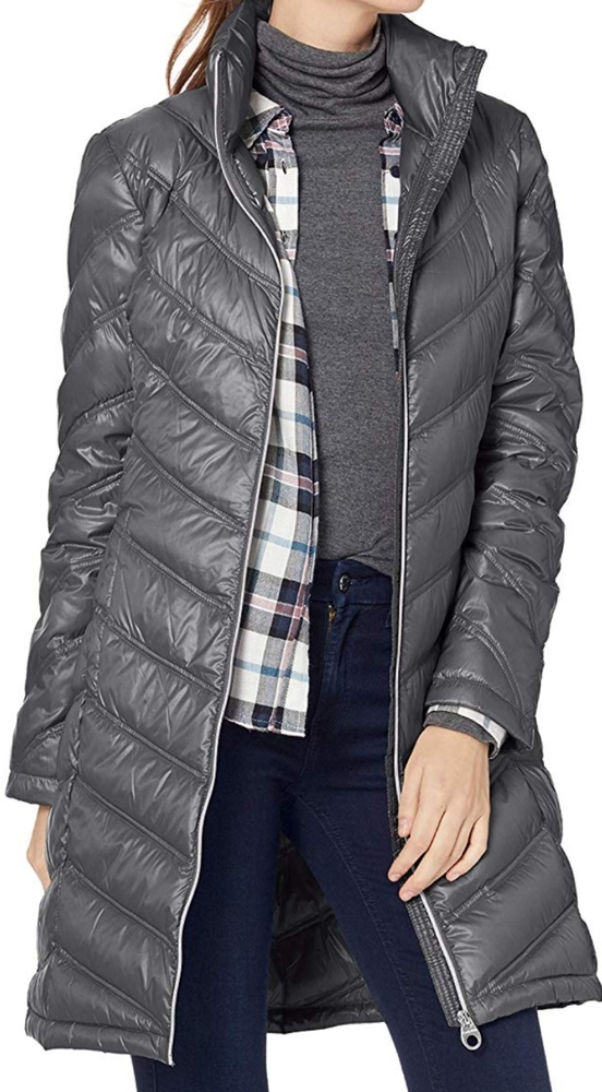 Calvin Klein Chevron quilted packable down coat